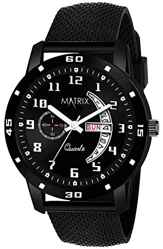 watch for men Rankmath FAQ Classic HTML Matrix Day & Date Display Analog Wrist Watch for Men & Boys (Black)