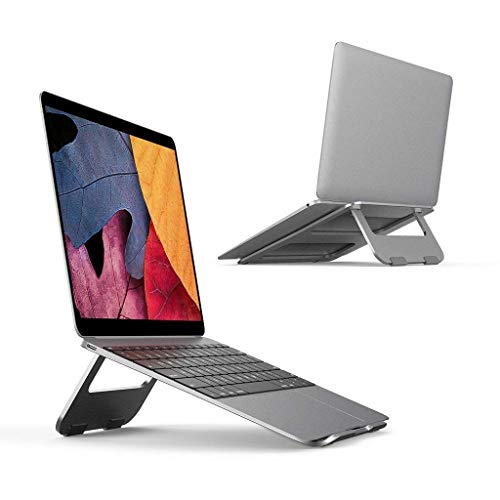 Micro data faq laptop table URBAN KINGS Anodized Aluminum Lightweight Ergonomic, Air Vented Multi-Function Folding Portable Table Stand for Laptops (Silver)