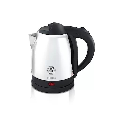 PHILIPS HD9373/00 1.5 liter Kettle with 25% thicker body for longer life, triple safe auto cut off, Stainless Steel, 1300 Watt