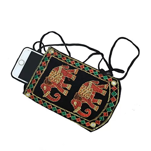 Micro data faq mobile cover Kuber Industries Black Women's Mobile Cover With Purse Pocket And Sari Hook (KUBERBGH72)