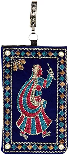 Micro data faq mobile cover Kuber Industries Embroided Velvet Mobile Cover with Sari Hook (Multicolor)