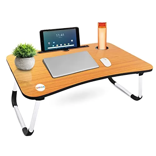 Micro data faq laptop table OFIXO Multi-Purpose Laptop Table/Study Table/Bed Table/Foldable and Portable Wooden/Writing Desk (Wooden)