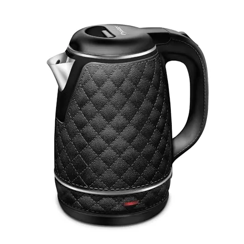 Prestige 1.5 Litre Electric Kettle with Designer Cool Touch Exterior| Stainless Steel Inner Body| Dry Heat Protection|Black| PKCT