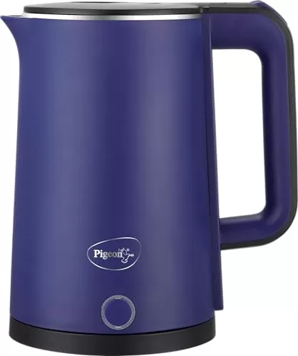 Pigeon by Stovekraft Evoke Electric Kettle with Stainless Steel Body, 1.8 litre, used for boiling Water, making tea and coffee, instant noodles, soup etc. (Blue)